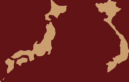 日本とベトナムの地図
